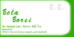 bela borsi business card